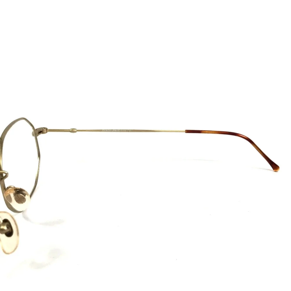 Vintage Giorgio Armani Eyeglasses Frames 227 703 Matte Gold Octagonal 49-20-140